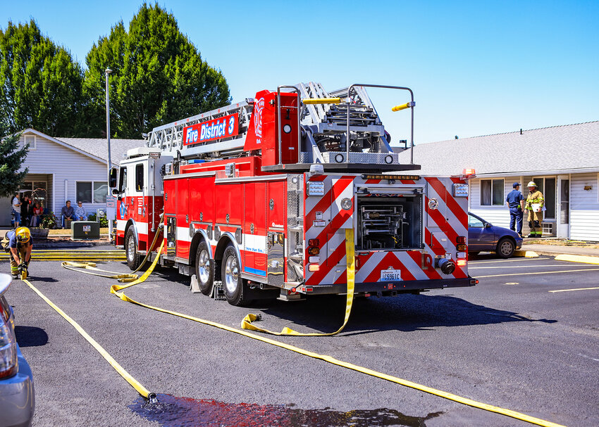 Clark County Fire District 3, with mutual aid from Clark-Cowlitz Fire Rescue, knocks down an apartment fire in Battle Ground on the day both fire districts&rsquo; levy lid lifts were approved by voters last August. Now, nearing the one year anniversary of the lid lift, Clark County Fire District 3 is hiring for career firefighter and firefighter paramedic positions.
