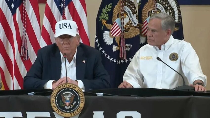 President Donald Trump and Texas Gov. Greg Abbott lead a roundtable about the extreme flooding that claimed many lives in Central Texas.