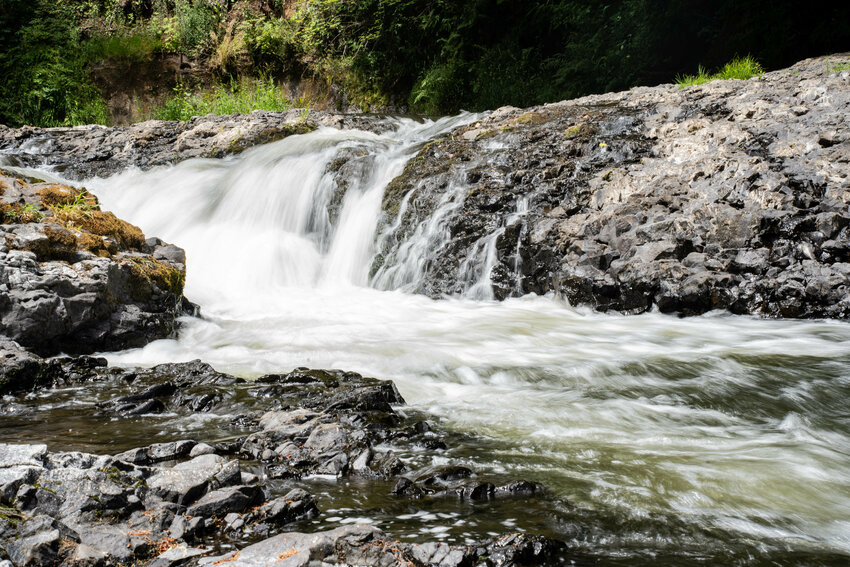 The Chehalis River flows through Rainbow Falls at Rainbow Falls State Park on Wednesday, July 2.