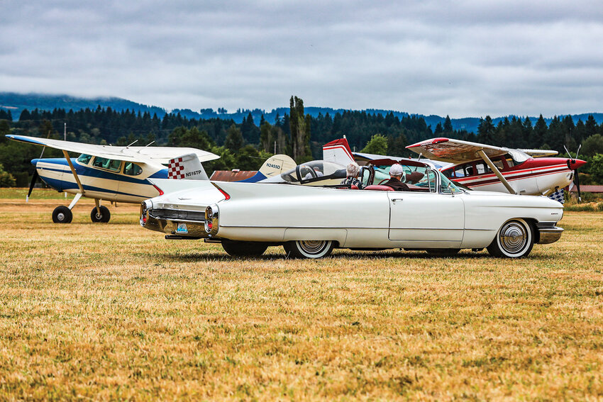 Classic cars and general aviation aircraft flocked to the Cedars North Airpark for a fly-in and cruise-in on Saturday, Aug. 2, in Battle Ground.