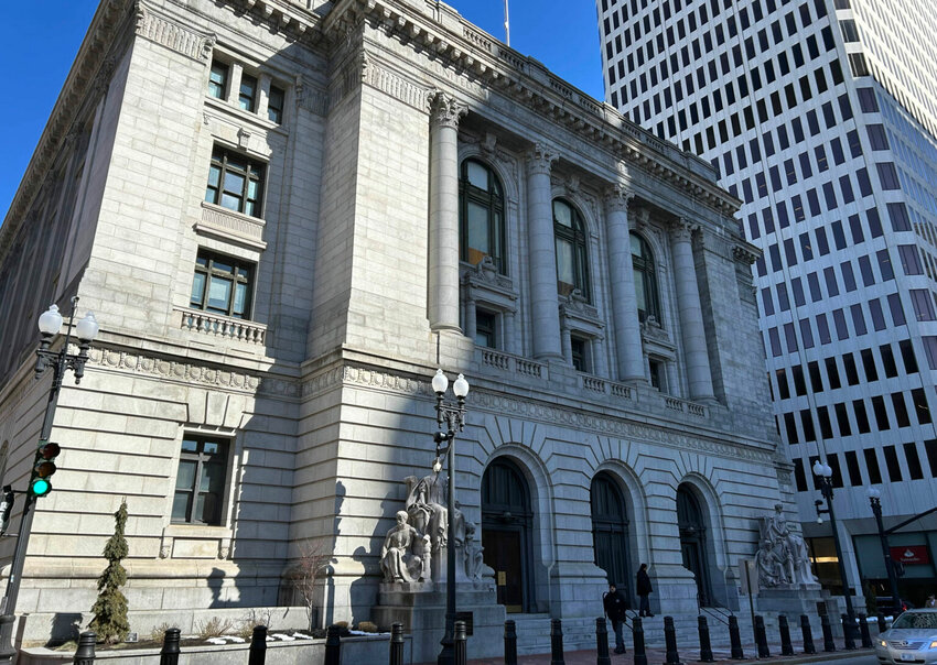 Democratic state attorneys general filed a lawsuit against the U.S. Department of Justice and U.S. Attorney General Pam Bondi in Rhode Island federal court on Monday Aug. 18, 2025. (Photo by Nancy Lavin/Rhode Island Current)