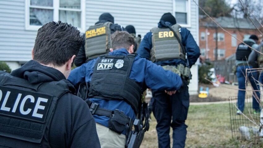 ICE and its federal partners conduct an enforcement operation in Baltimore, Md.