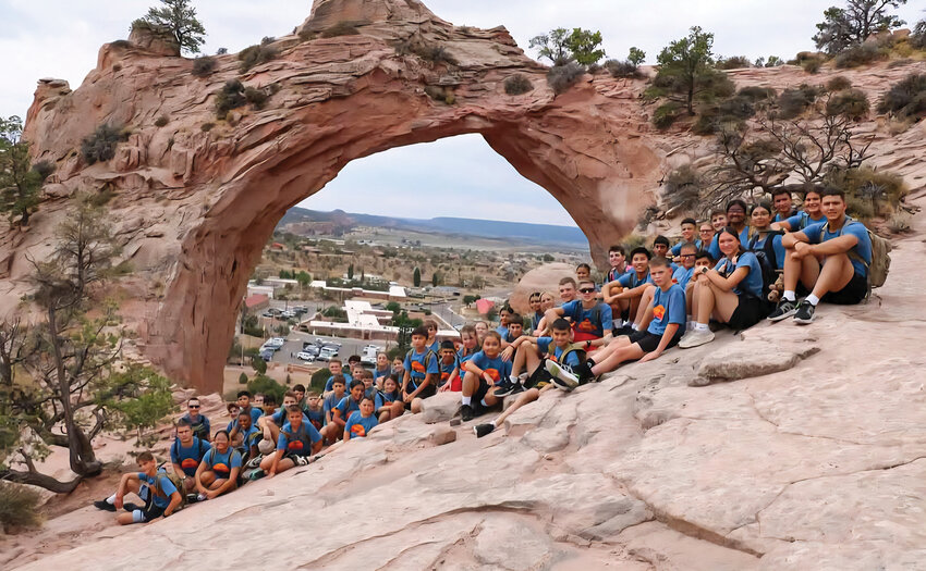 Lewis and Clark Young Marines member Tristan Begines joined Young Marines from across the country on a hike in Window Rock, Arizona, honoring World War II Navajo Code Talkers.