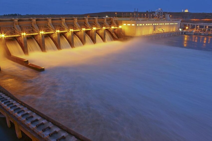 The possibility of removing four Snake River dams &mdash; Ice Harbor Dam, Lower Monumental Dam, Little Goose Dam and Lower Granite Dam &mdash; has long been a contentious one that has generally split along party lines. Shown is the Ice Harbor Lock and Dam, the first of four dams constructed as part of the Lower Snake River Project, authorized in the Rivers and Harbors Act of 1945. (Photo by Columbia River System Operations EIS)