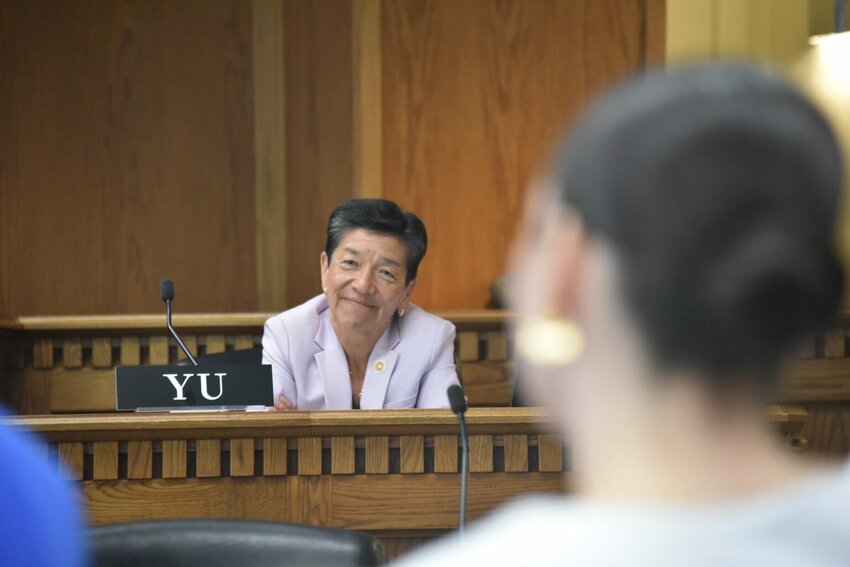 Washington state Supreme Court Justice Mary Yu is seen during an undated photo. She has served on the state Supreme Court bench since 2014 and plans to retire at the end of 2025. (Photo by Laura Anglin/Courtesy of Washington Administrative Office of the Courts)
