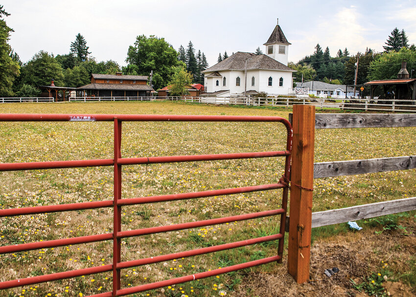 The horse arena at the Amboy Territorial Park sits inoperable pending a BLA (Boundary Line Adjustment) with the neighboring North Clark Historical Museum that stemmed from a 2021 land survey.