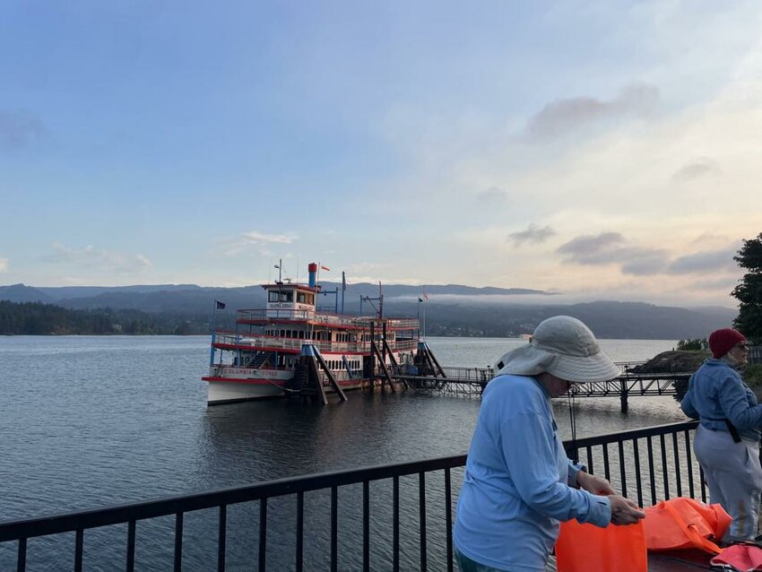 A view from the ferry before Henry Brannan's Columbia River cross-channel swim on Aug. 30.