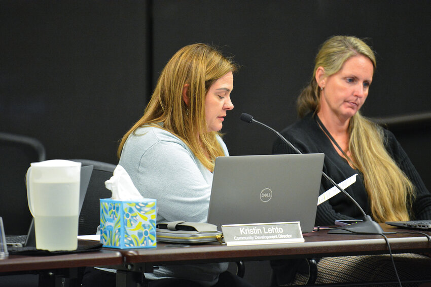 Community Development Director Kristin Lehto helped the Battle Ground City Council set two future meetings on Monday, Sept. 15. On Oct. 20, the council will vote on two ordinances that would designate the Eaton Park property as a Residential Target Area and extend a property tax exemption from eight to 12 years, supporting a long-delayed affordable housing project.