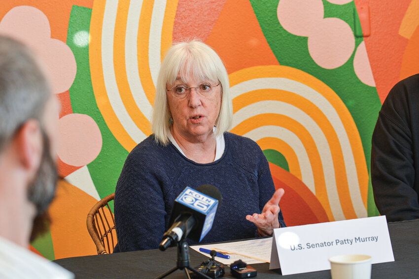 U.S. Sen. Patty Murray, D-Washington, speaks during a roundtable discussion with Clark County business owners on Wednesday, Sept. 24, in Vancouver. Murray listened to concerns about tariffs, inflation and the challenges small businesses face.