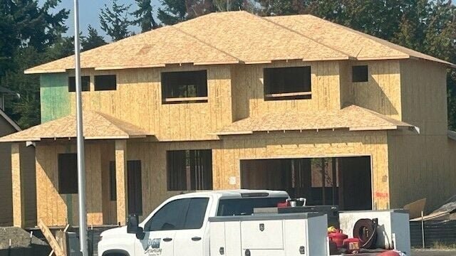 A new home under construction in Federal Way on Sept 3.