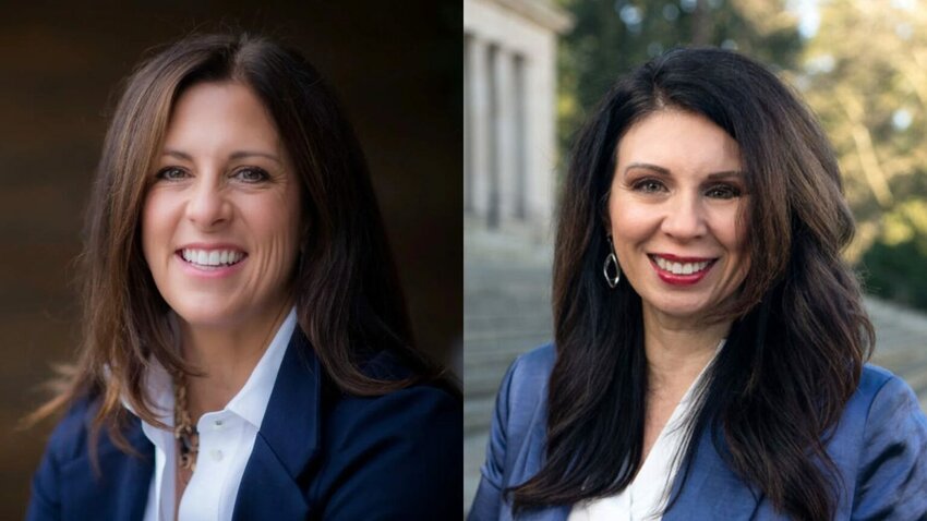 In the 26th Legislative District, Democratic state Sen. Deb Krishnadasan, left, is running to keep her seat, and facing a challenge from Republican state Rep. Michelle Caldier, right. (Photos courtesy of campaigns)