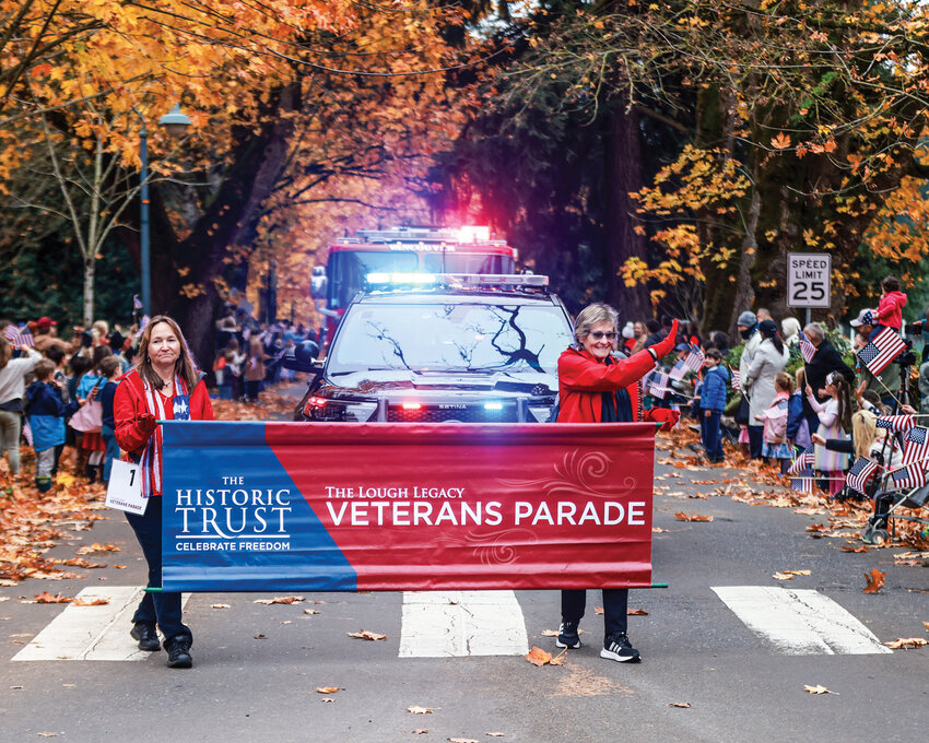 The 37th annual Lough Legacy Veterans Day Parade makes its way through the Fort Vancouver National Historic Site on Tuesday, Nov. 11.