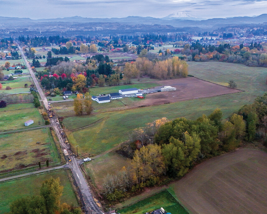 Construction along Northeast 92nd Avenue in Battle Ground will lead to housing developments, as Battle Ground Planning Supervisor Sam Crummett said the city&rsquo;s 2045 comprehensive plan needs to accommodate roughly 12,000 new residents.