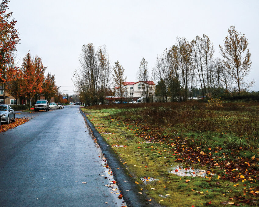 The site of a proposed four-story mixed-use building titled &ldquo;Kirkland Battle Ground Lofts&rdquo; sits just south of the Best Western hotel in Battle Ground.