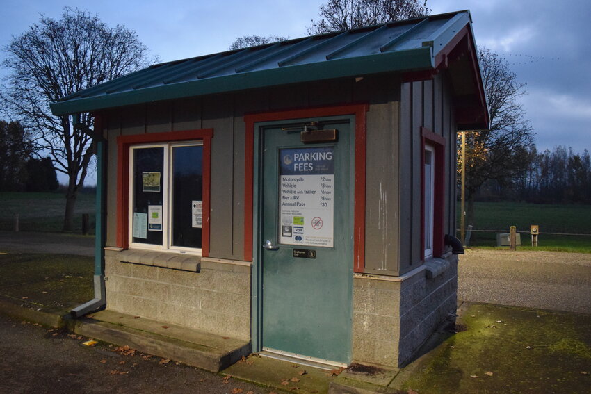 The booth where visitors pay to park at Frenchman&rsquo;s Bar Regional Park is quiet on a cool December afternoon. Parking fees at Clark County&rsquo;s four regional parks for standard car parking will rise from $3 to $5 following the council&rsquo;s vote.