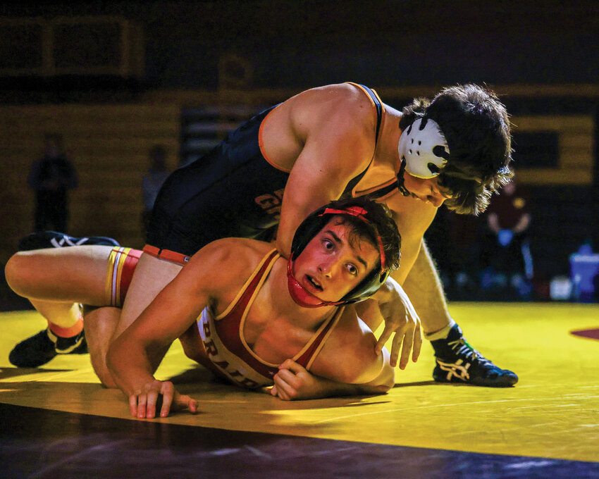 Battle Ground&rsquo;s Zackery Motzkus won by tech-fall over Prairie&rsquo;s Luke Sturdivant at 150 pounds on Wednesday, Dec. 10.