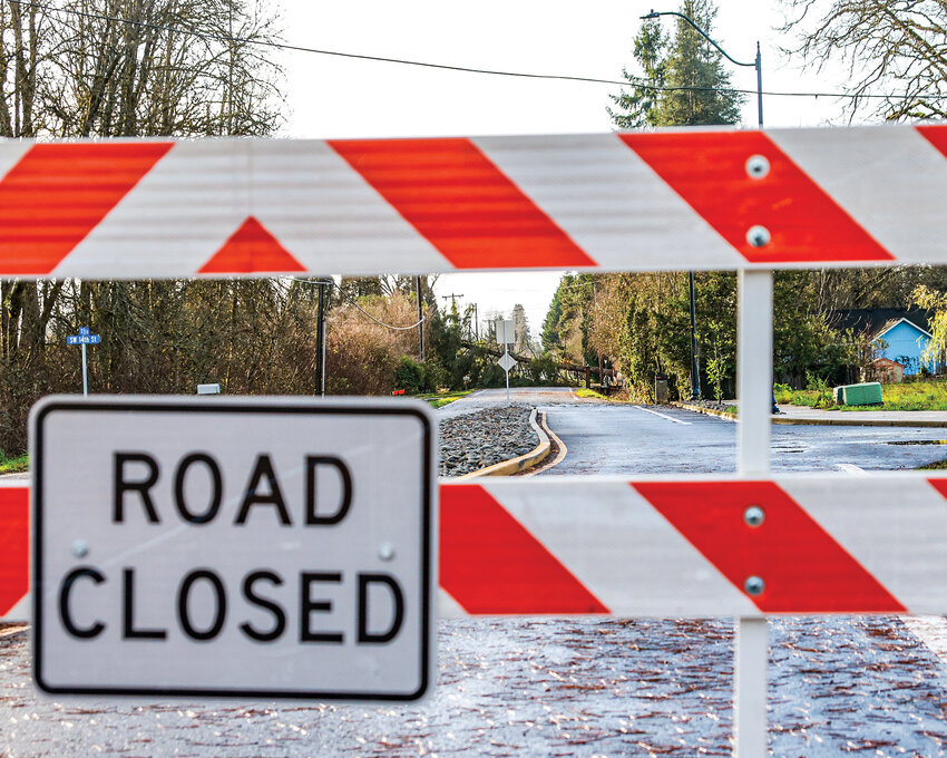 A large tree blocks Southwest 20th Avenue on Wednesday, Dec. 17, cutting out power along the corridor between Eaton Boulevard and Main Street for an extended period of time. The road was also closed just south of the Scotton Way intersection throughout the day until the scene was clear.