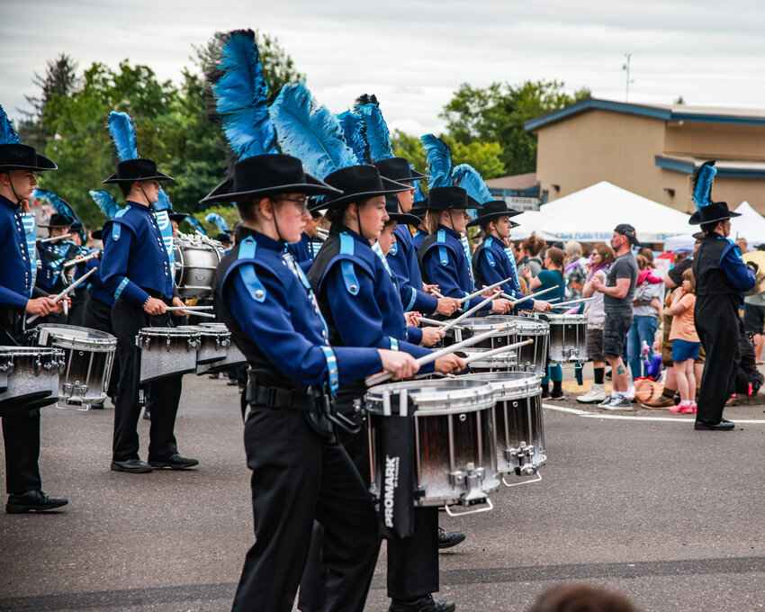 The Hockinson High School marching band participates in the 2025 Hockinson Fun Days parade. The band program is a levy-funded program that is a key feature to the arts of the Hockinson School District.