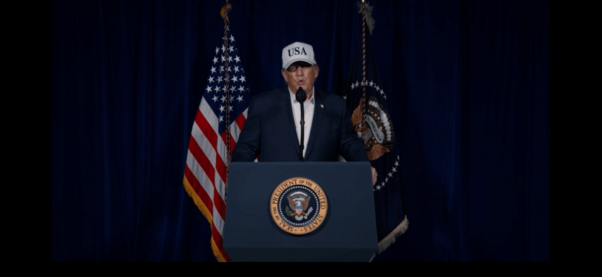 President Donald Trump in a video posted by the White House on social media announces a U.S. strike on Iran, on Saturday, Feb. 28, 2026.