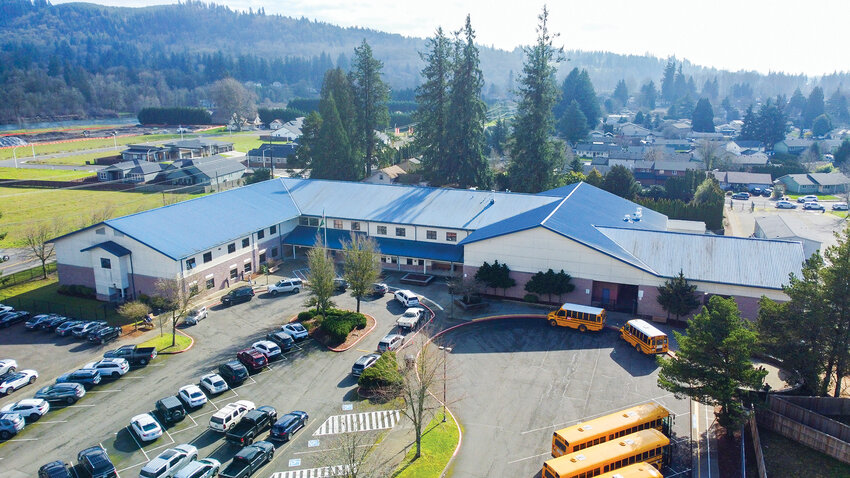 North Fork Elementary School stands along Lewis River Road in Woodland. Elementary schools utilize 20 of Woodland School District&rsquo;s 31 portable classrooms according to its Capital Facilities Plan.