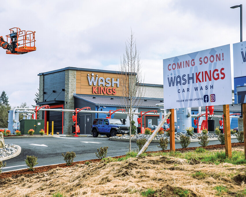 A Wash Kings Car Wash location at 411 S. 47th Ave. remains under construction on Wednesday, Feb. 25, with signs in front that read, &ldquo;Coming Soon.&rdquo;
