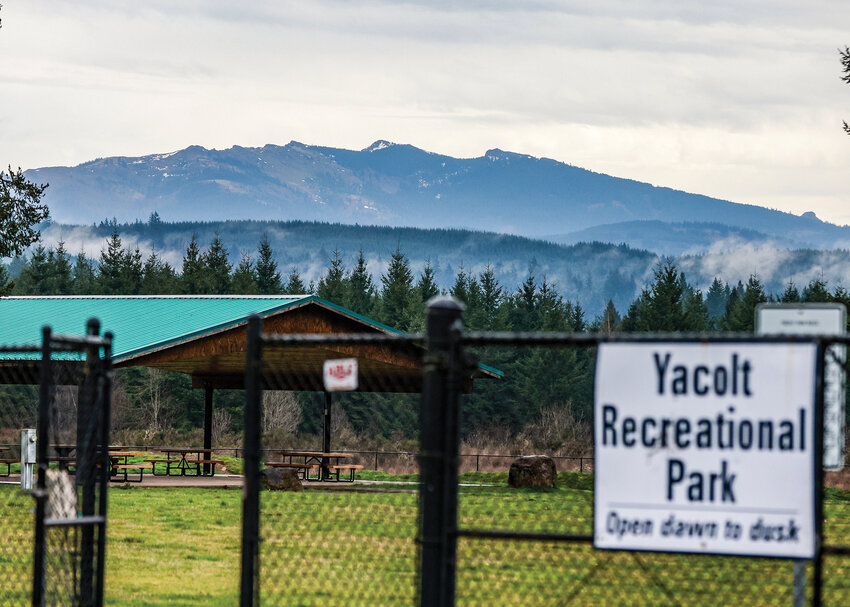 Silver Star Mountain, to the east of Clark County, has a shell of its usual snow on Thursday, March 19, as low snow water equivalents statewide have resulted in a &ldquo;snow drought.&rdquo;