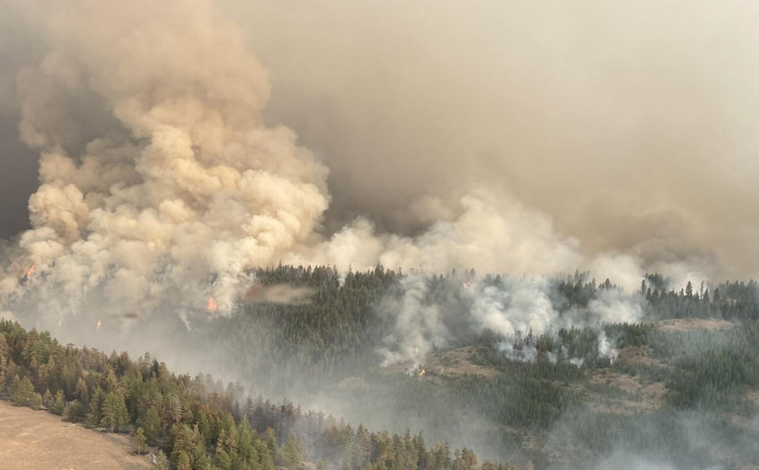The Retreat fire, seen here, is burning about 14 miles southwest of Naches. As of Aug. 8 it was around 44,588 acres and 64% contained.