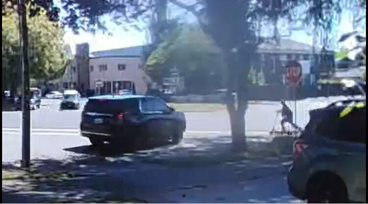 A screen shot of nearby home security footage taken on Aug. 20, 2025, provided by a witness to the Cowlitz County Sheriff's Office.