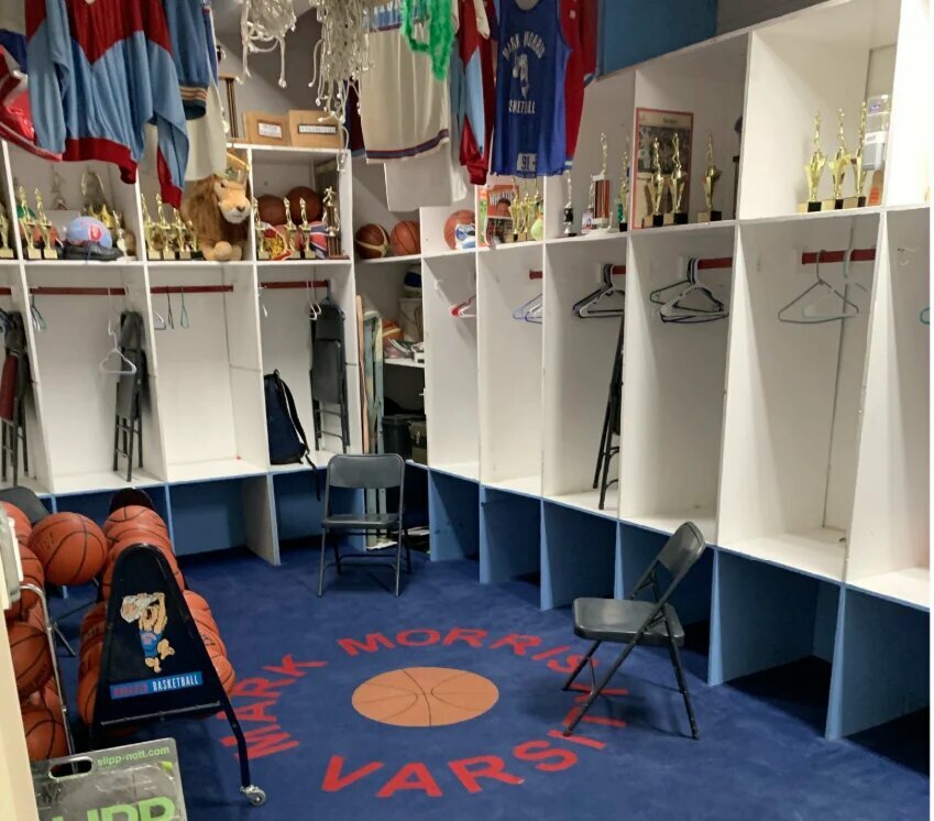 The team room at Mark Morris High School, the alleged location of student abuse.