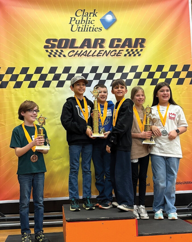 Hockinson students took first, second and third place while learning about solar energy and car mechanics during the annual Clark Public Utilities Solar Car Challenge.