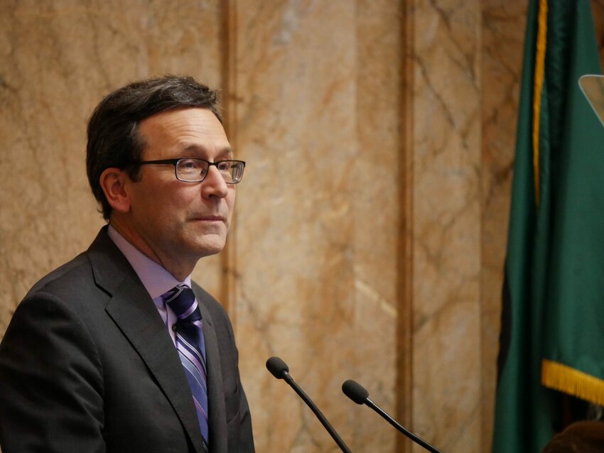 An effort to recall Washington Gov. Bob Ferguson is ending after the governor filled two vacancies on the state Public Disclosure Commission. Ferguson, seen here at his 2026 State of the State address, installed two commissioners within three weeks of the filing of the recall petition.
