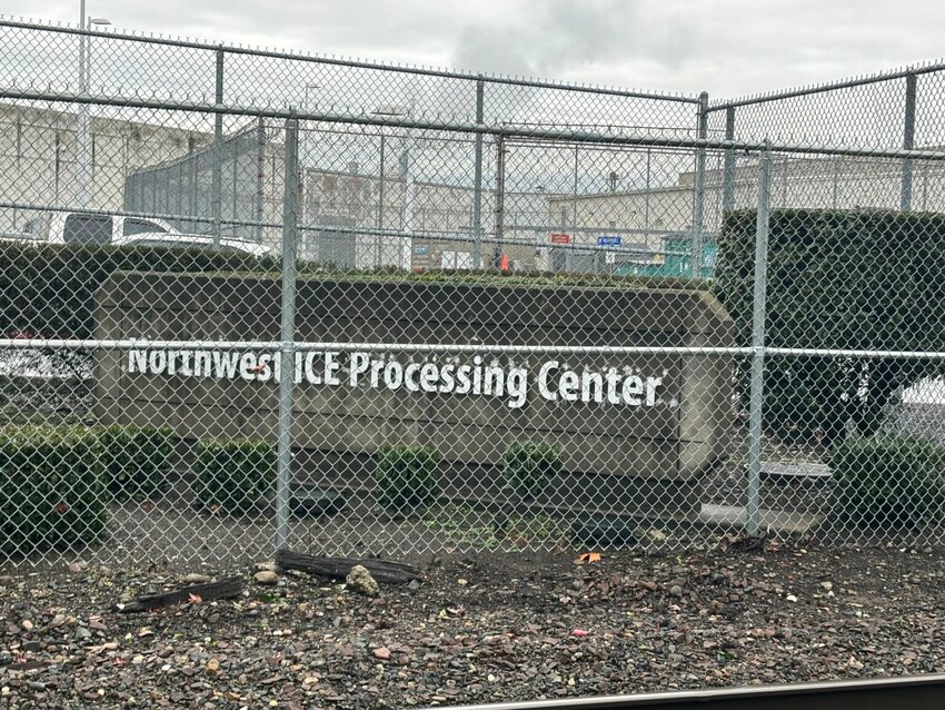 The Northwest ICE Processing Center in Tacoma, which is one of the largest immigrant detention facilities in the western U.S. (Photo by Grace Deng/Washington State Standard)