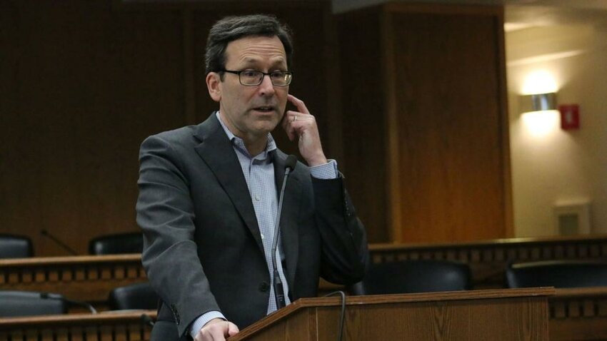 Gov. Bob Ferguson speaks during a press conference, Jan. 9, 2026.
