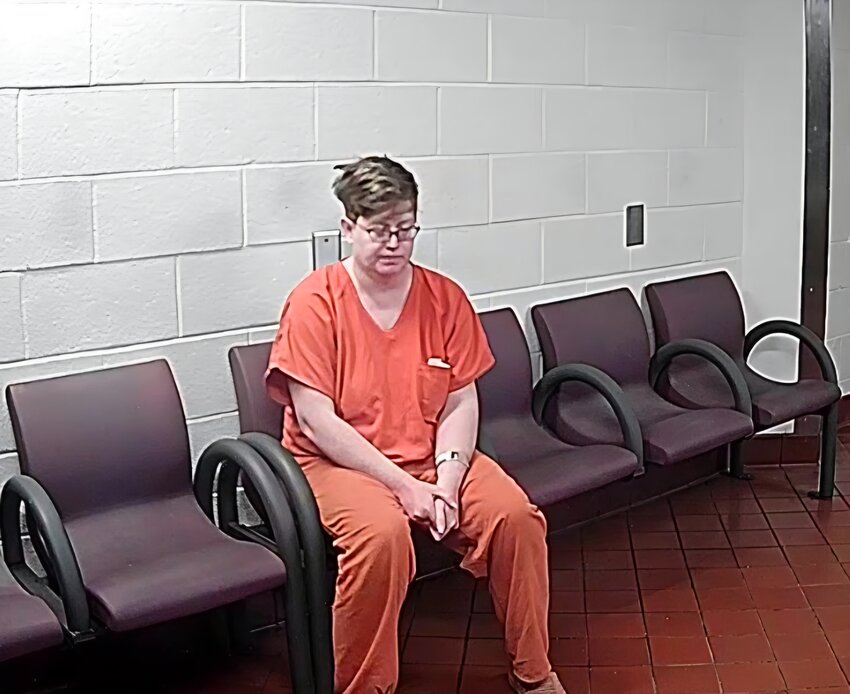 Anna Hartley makes her first appearance in Clark County Superior Court on Tuesday, May 12, on charges of first-degree child molestation and first-degree trafficking.