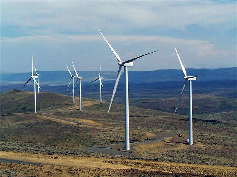 The Wild Horse Wind and Solar Facility about 16 miles east of Ellensburg in central Washington is part of Puget Sound Energy&rsquo;s clean energy portfolio. (Courtesy of Puget Sound Energy)