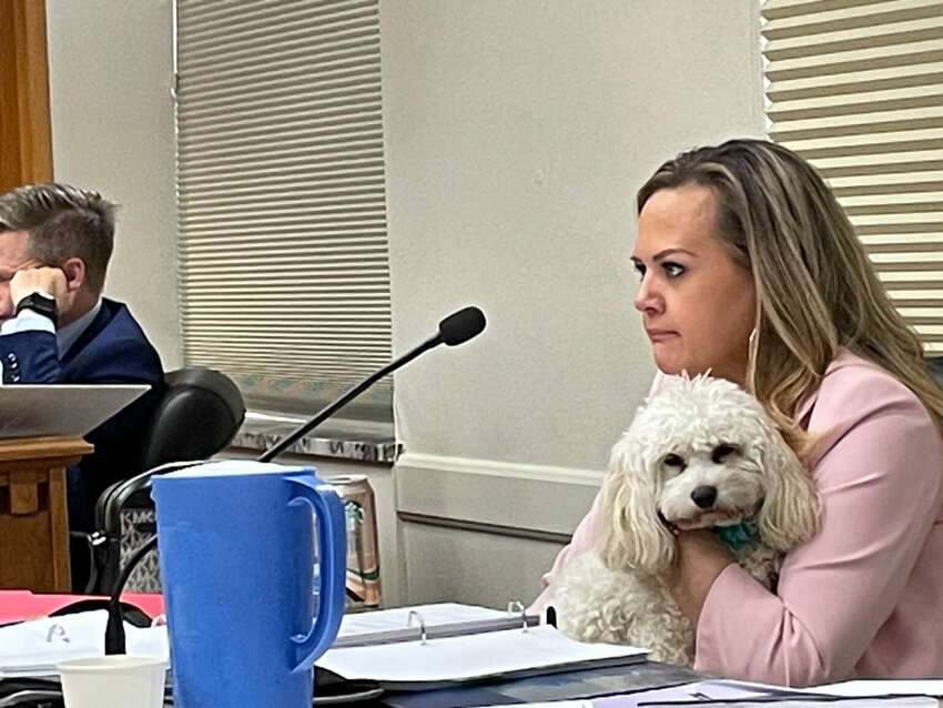 Washington state Rep. Tarra Simmons, D-Bremerton, listens to testimony during a hearing on allegations she violated state ethics laws on June 8, 2026. Simmons denies the charges. (Photo by Jerry Cornfield/Washington State Standard)