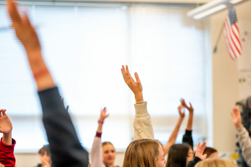 Students work in a class at Wasatch Junior High School in Salt Lake City on Tuesday, March 12, 2024.