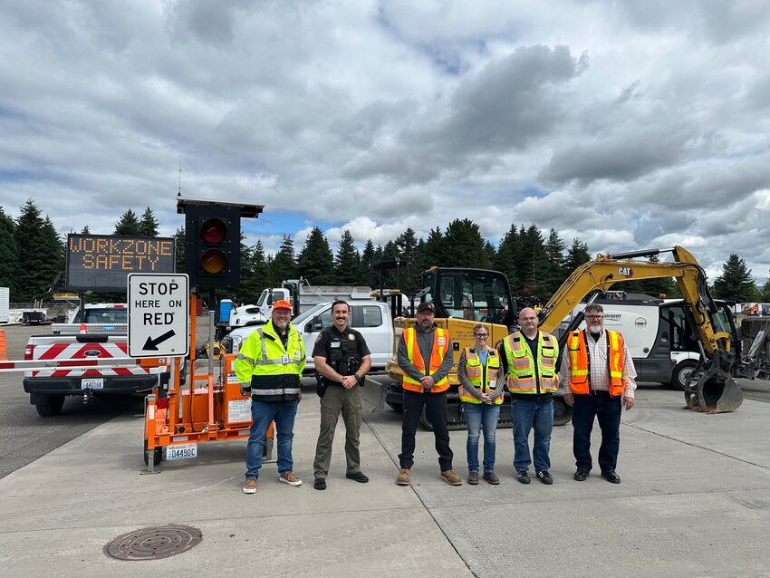 Clark County Public Works, the Washington state Department of Transportation, Vancouver Public Works, Washington State Patrol and the Clark County Sheriff&rsquo;s Office came together to remind drivers that work zone safety is everyone&rsquo;s responsibility during on June 10 at the Clark County Public Works 78th Street Operations Center.