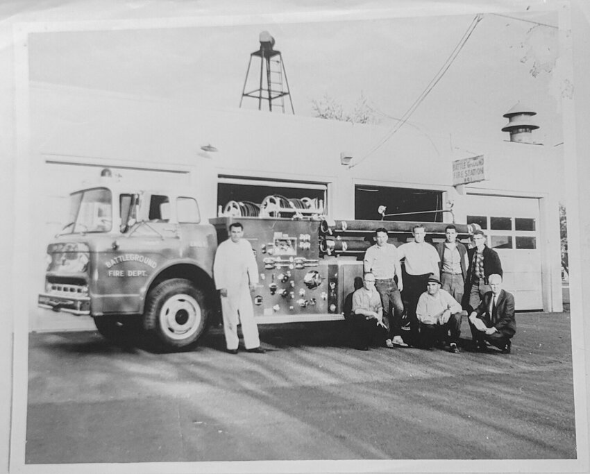 The Battle Ground Fire Department is pictured in The Reflector archives with an engine outside in 1962.