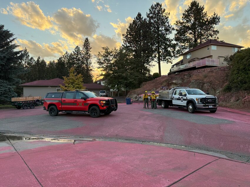 During the Upriver Fire response, Clark County crews worked on structure protection during the night shift.