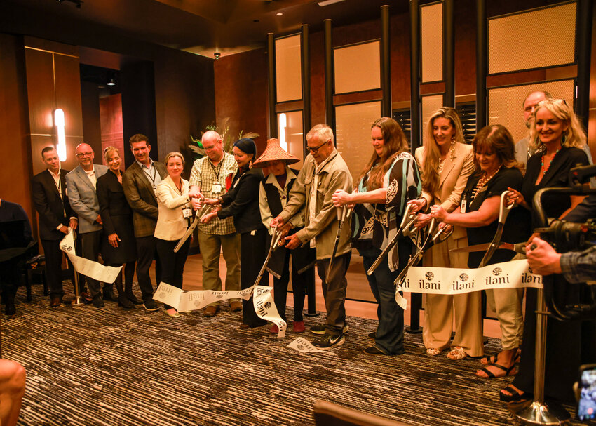 Cowlitz Tribal leaders and ilani executives cut the ribbon marking the grand opening of Sovereign, a new steakhouse at ilani Casino Resort, on Thursday, June 25.