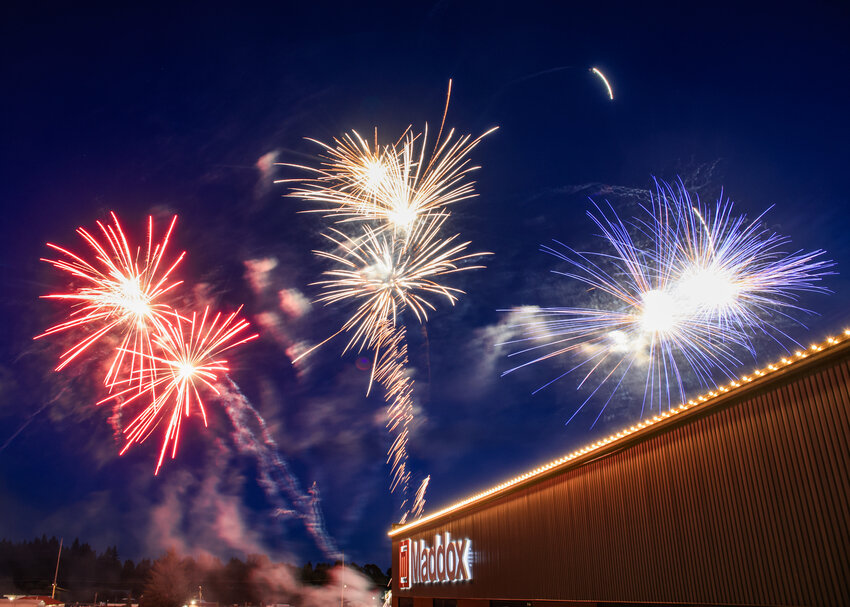 A 25-minute fireworks show illuminated the sky over the Battle Ground 3rd of July Celebration hosted by Maddox in the Battle Ground Village industrial area.