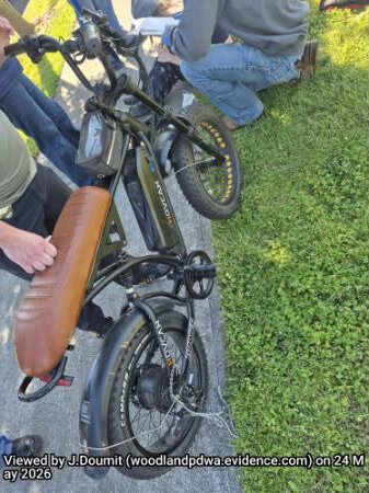 Two juveniles were transported to the hospital after an e-bike collided with a vehicle at Dike Access Road and Robinson Road on May 23, according to the Woodland Police Department.