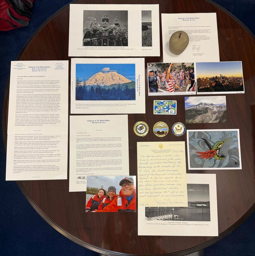 These are items contributed to the congressional time capsule by members of Washington state&rsquo;s delegation. The capsule, to be buried beneath the U.S. Capitol visitor&rsquo;s center, will be opened in 2276.