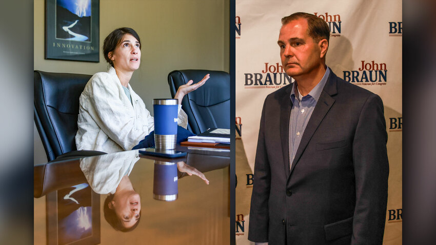 State Senate Republican Leader John Braun and Democratic U.S. Rep. Marie Gluesenkamp Perez are dueling in southwest Washington&rsquo;s 3rd Congressional District.