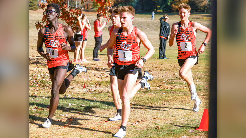 Trae Copper of Battle Ground High School competes in the 4A GSHL District Cross Country Championship on Wednesday, Oct. 21.